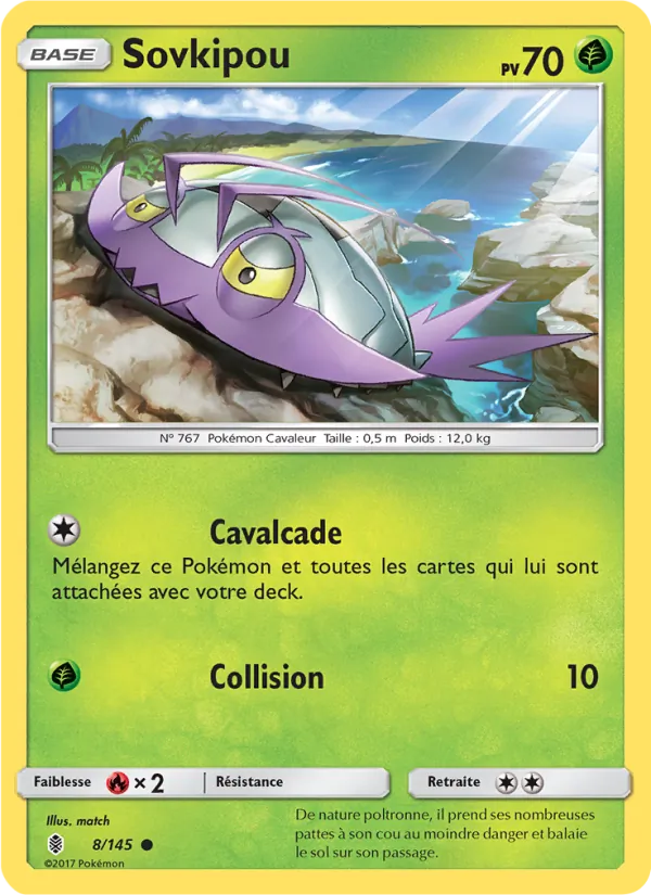 Carte Pokémon Sovkipou 8/145 de l'extension Gardiens Ascendants