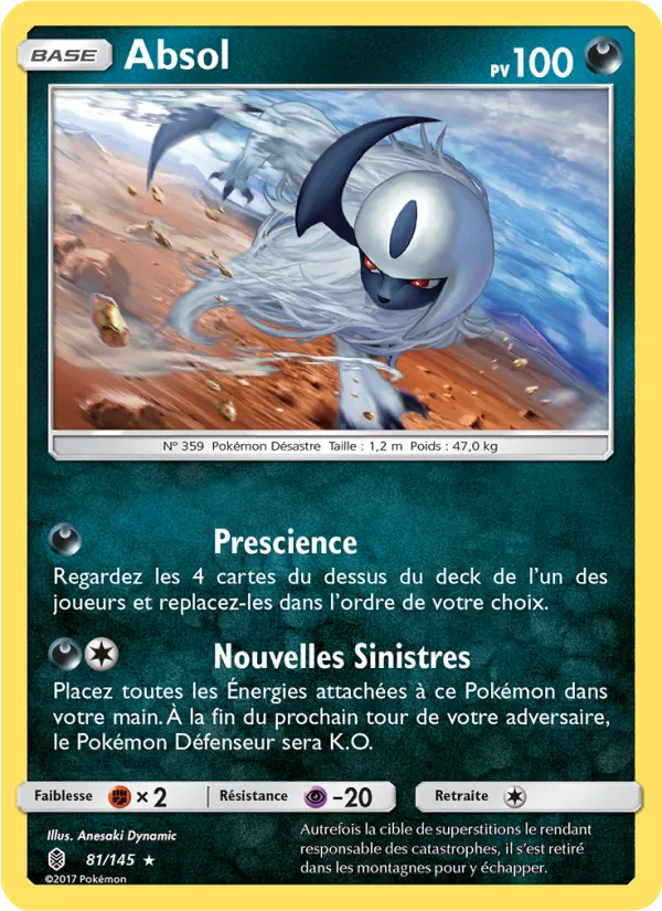 Carte Pokémon Absol 81/145 de l'extension Gardiens Ascendants