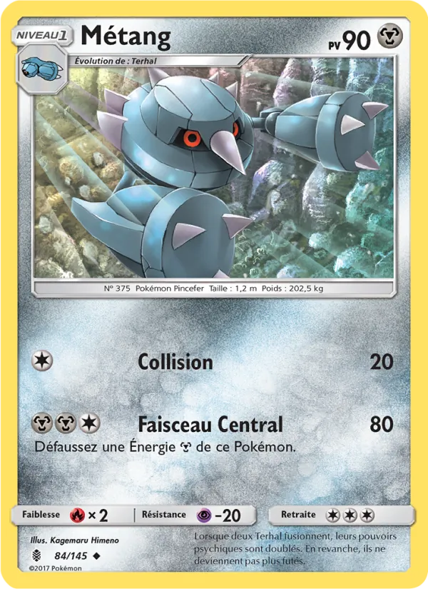 Carte Pokémon Métang 84/145 de l'extension Gardiens Ascendants