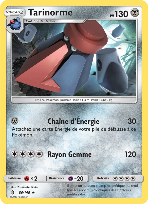 Carte Pokémon Tarinorme 86/145 de l'extension Gardiens Ascendants