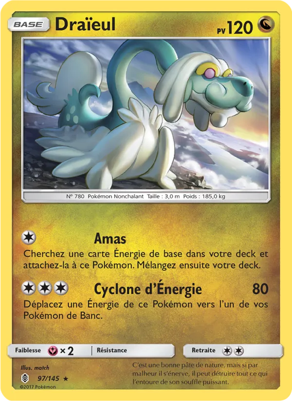Carte Pokémon Draïeul 97/145 de l'extension Gardiens Ascendants