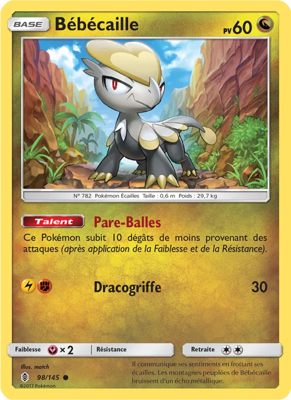 Carte Pokémon Bébécaille 98/145 de l'extension Gardiens Ascendants