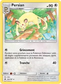 Carte Pokémon Persian 102