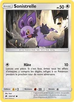 Carte Pokémon Sonistrelle 109
