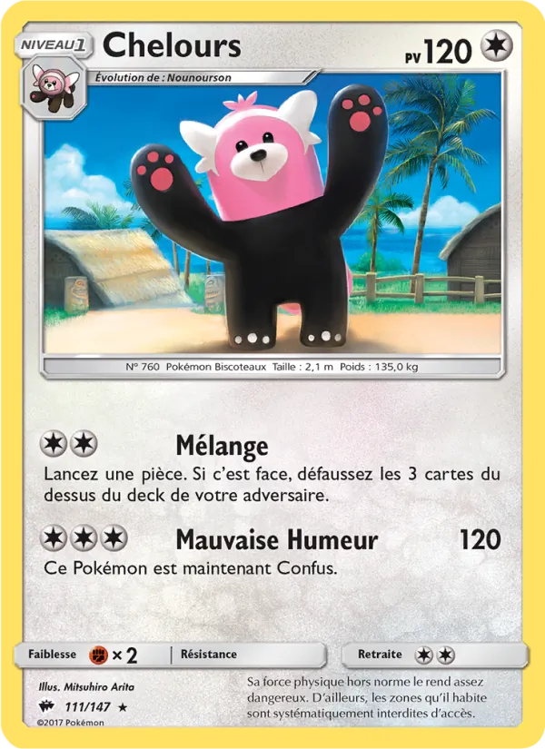Carte Pokémon Chelours 111/147 de l'extension Ombres Ardentes