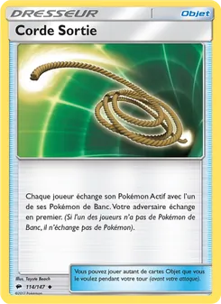 Carte Pokémon Corde Sortie 114