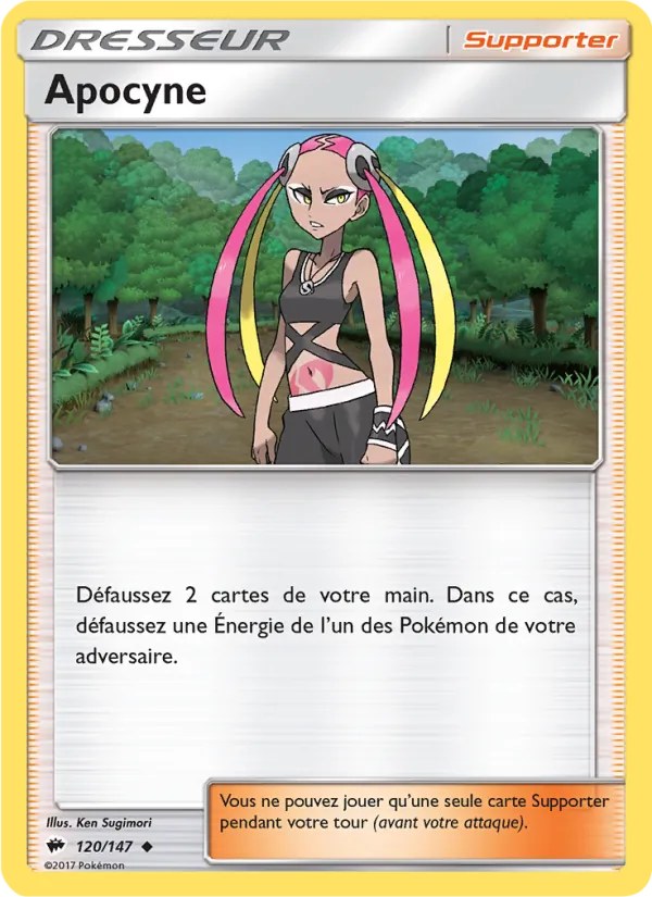 Carte Pokémon Apocyne 120/147 de l'extension Ombres Ardentes