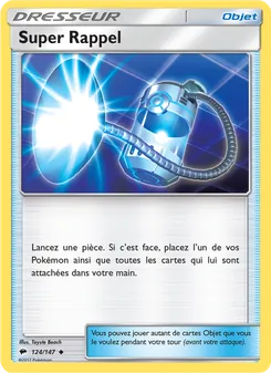 Carte Pokémon Super Rappel 124