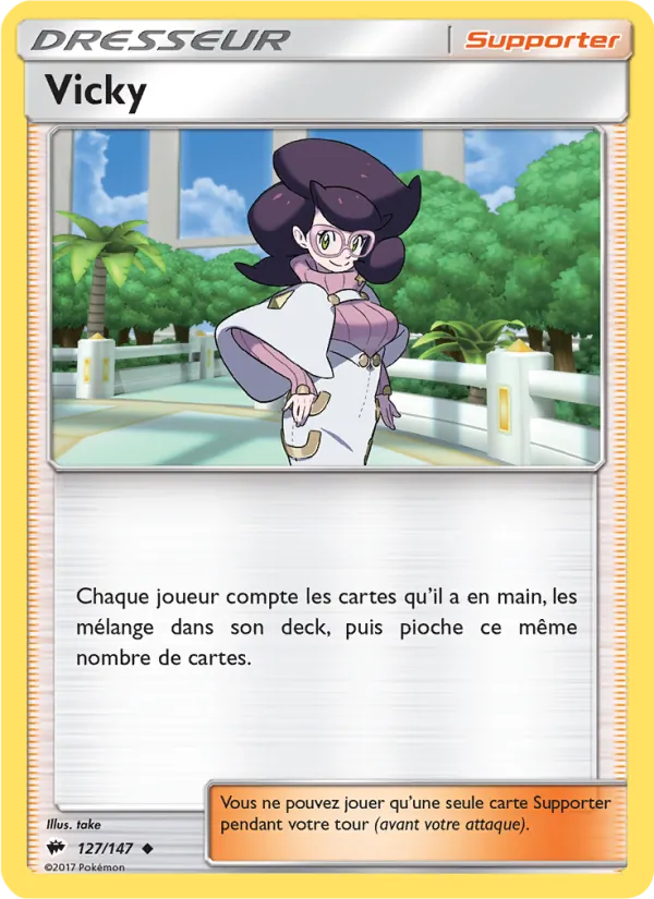 Carte Pokémon Vicky 127/147 de l'extension Ombres Ardentes