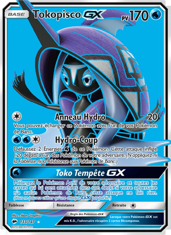 Carte Pokémon Tokopisco GX 133/147 de l'extension Ombres Ardentes