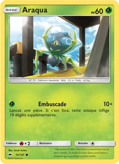 Carte Pokémon Araqua 14