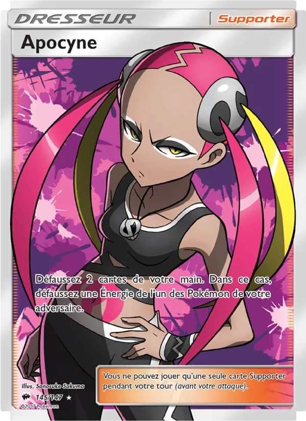 Carte Pokémon Apocyne 145/147 de l'extension Ombres Ardentes