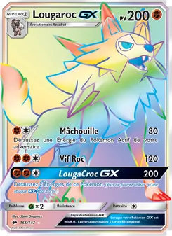 Carte Pokémon Lougaroc GX 155