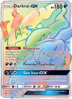 Carte Pokémon Darkrai GX 158 — Ombres Ardentes