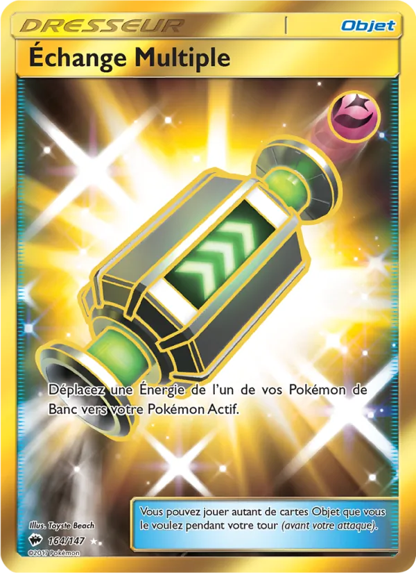 Carte Pokémon Échange Multiple 164/147 de l'extension Ombres Ardentes