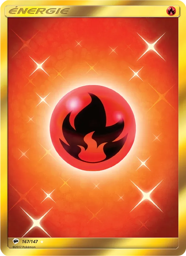 Carte Pokémon Énergie Feu 167/147 de l'extension Ombres Ardentes