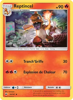 Carte Pokémon Reptincel 19