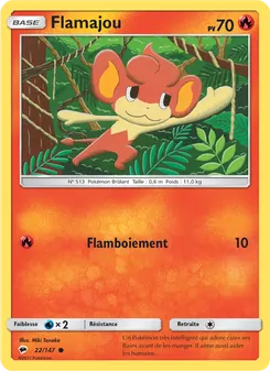 Carte Pokémon Flamajou 22
