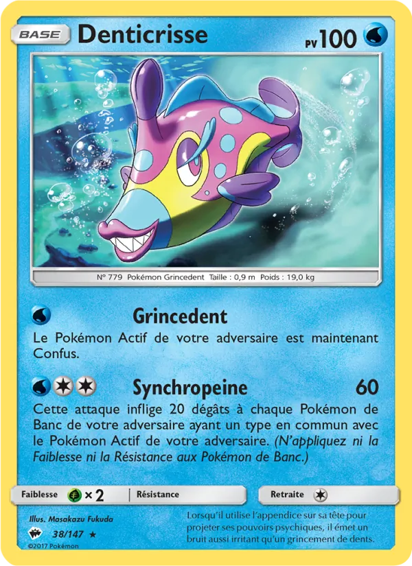 Carte Pokémon Denticrisse 38/147 de l'extension Ombres Ardentes