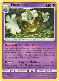 Carte Pokémon Noctunoir 53