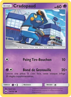 Carte Pokémon Cradopaud 54
