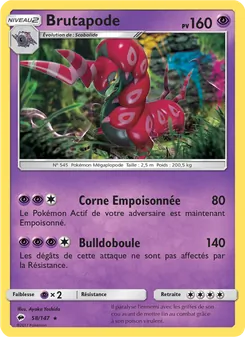 Carte Pokémon Brutapode 58