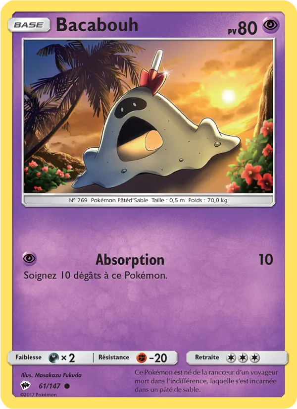 Carte Pokémon Bacabouh 61/147 de l'extension Ombres Ardentes