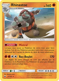 Carte Pokémon Rhinastoc 67