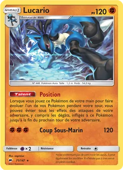 Carte Pokémon Lucario 71