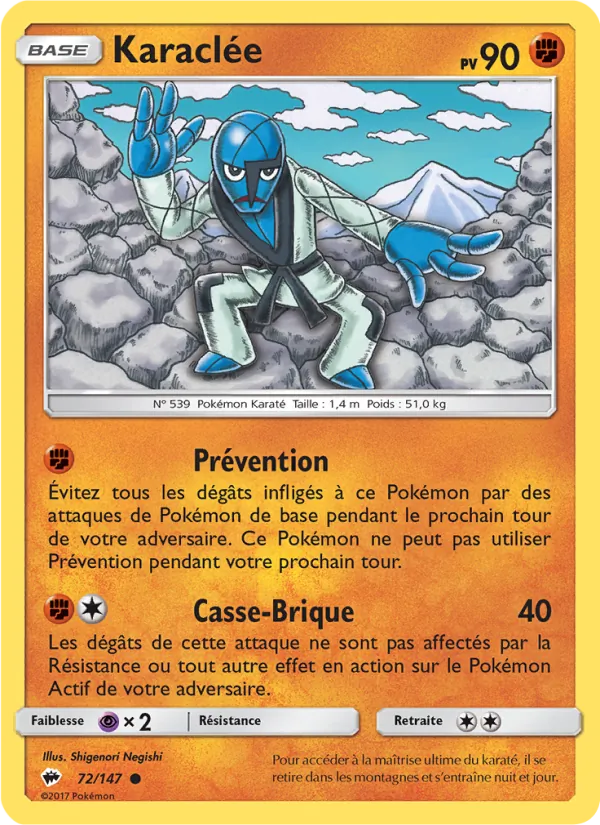 Carte Pokémon Karaclée 72/147 de l'extension Ombres Ardentes