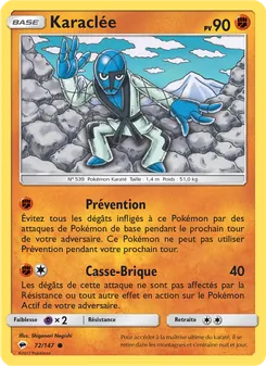 Carte Pokémon Karaclée 72