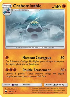 Carte Pokémon Crabominable 74
