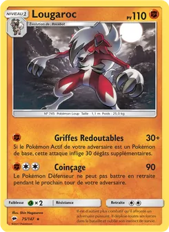 Carte Pokémon Lougaroc 75
