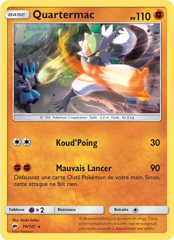 Carte Pokémon Quartermac 79/147 de l'extension Ombres Ardentes