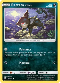 Carte Pokémon Rattata d’Alola 81