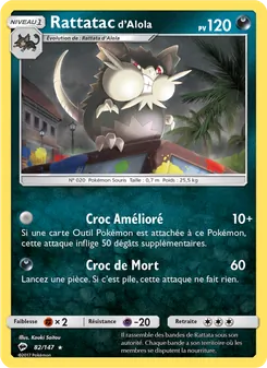 Carte Pokémon Rattatac d’Alola 82