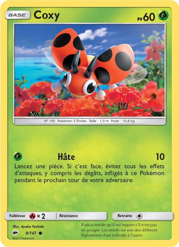 Carte Pokémon Coxy 9/147 de l'extension Ombres Ardentes