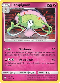 Carte Pokémon Lampignon 98