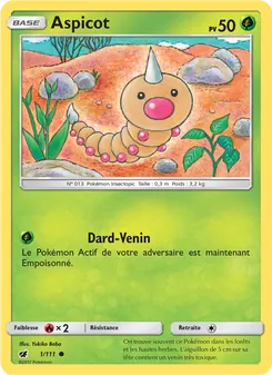 Carte Pokémon Aspicot 1