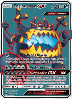 Carte Pokémon Engloutyran GX 105