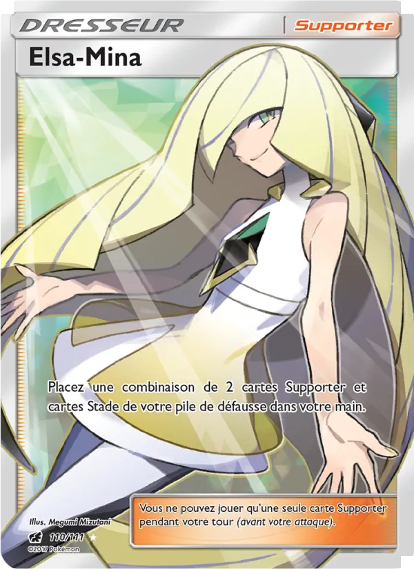 Carte Pokémon Elsa-Mina 110/111 de l'extension Invasion Carmin