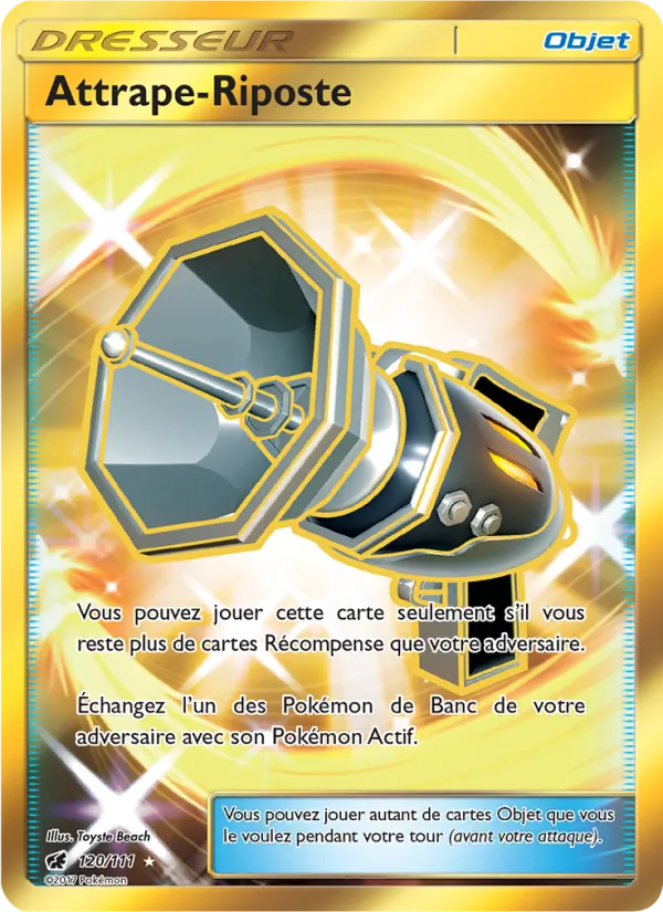 Carte Pokémon Attrape-Riposte 120/111 de l'extension Invasion Carmin