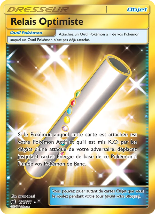 Carte Pokémon Relais Optimiste 121/111 de l'extension Invasion Carmin
