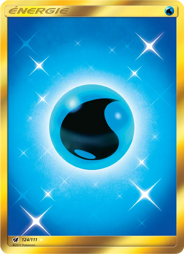 Carte Pokémon Énergie Eau 124/111 de l'extension Invasion Carmin