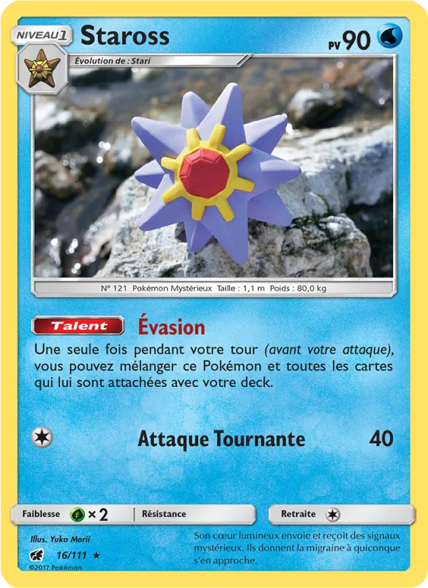 Carte Pokémon Staross 16/111 de l'extension Invasion Carmin