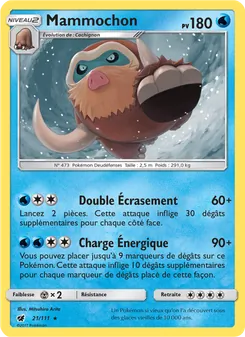 Carte Pokémon Mammochon 21