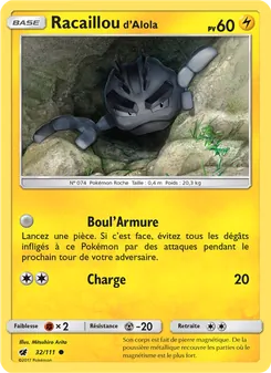 Carte Pokémon Racaillou d’Alola 32