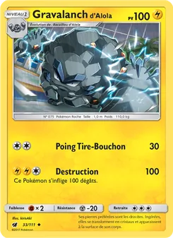 Carte Pokémon Gravalanch d’Alola 33