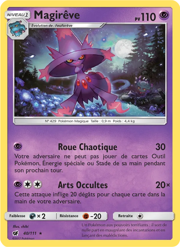 Carte Pokémon Magirêve 40/111 de l'extension Invasion Carmin