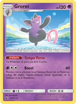 Carte Pokémon Groret 42